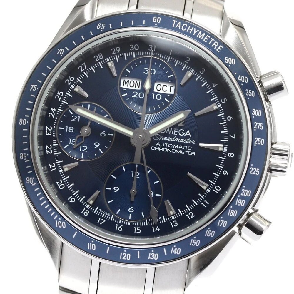 OMEGA Speedmaster Triple calendar Navy Dial Automatic Men's Watch